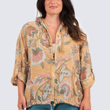 Chaqueta capucha estampada italiana
