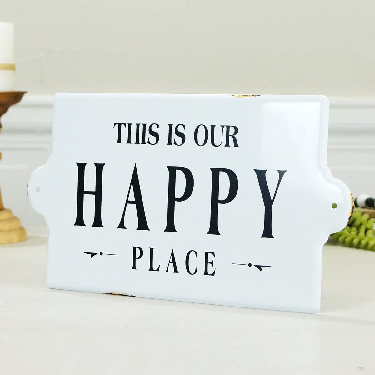 Letrero enlozado Happy Place