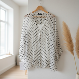 Blusa seda puntos italiana