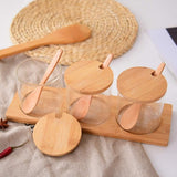 Set especieros vidrio madera