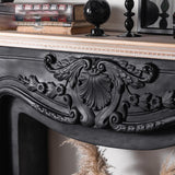 Chimenea madera decorativa negra