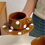 Set té cerámica lunares
