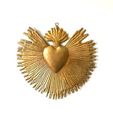 Corazón sol dorado
