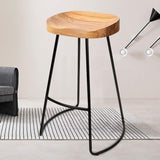 Taburete fierro madera
