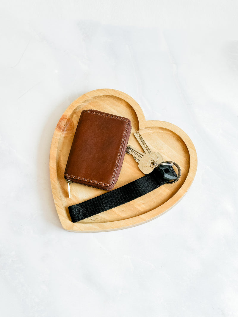 Bandeja corazón madera