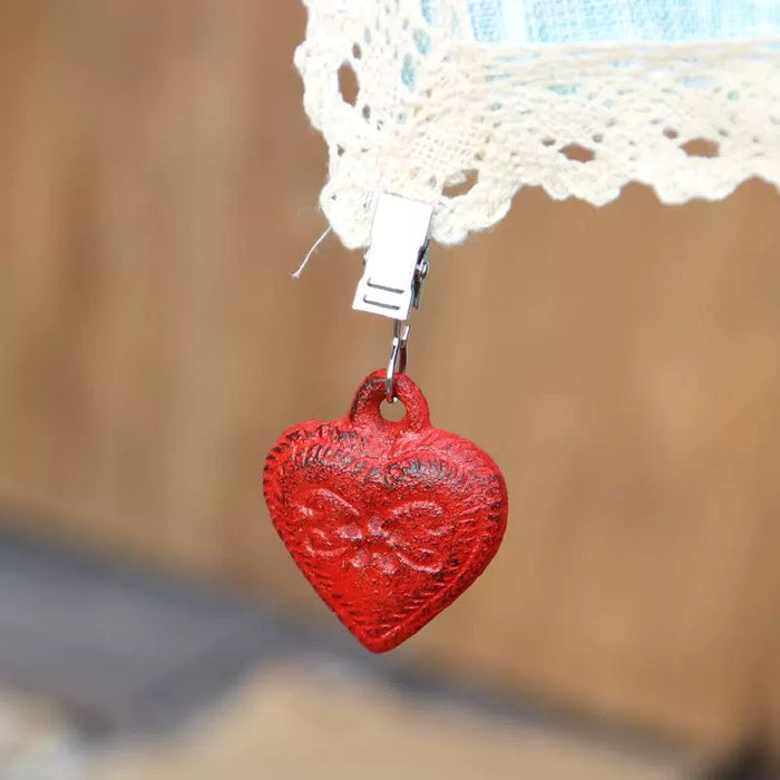 Corazones sujeta manteles fierro