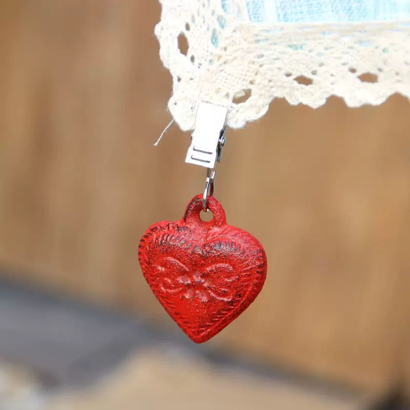 Corazones sujeta manteles fierro