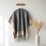 Poncho lana líneas