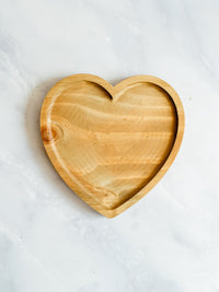 Bandeja corazón madera