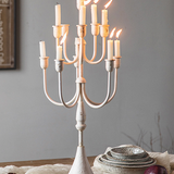 Candelabro metálico blanco XL
