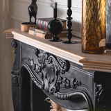 Chimenea madera decorativa negra