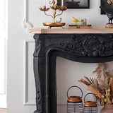 Chimenea madera decorativa negra