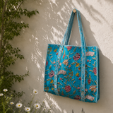Bolso algodón celeste