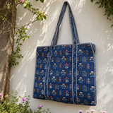 Bolso algodón azul