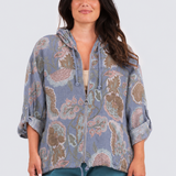 Chaqueta capucha estampada italiana