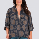 Chaqueta capucha estampada italiana