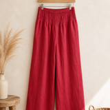 Pantalón lino ancho italiano