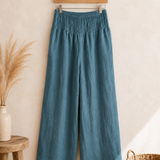 Pantalón lino ancho italiano