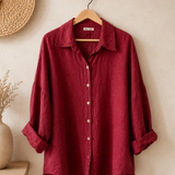 Blusa lino larga italiana