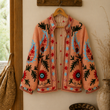Chaqueta algodón durazno