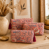 Set estuches algodón rosa