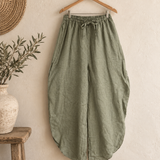 Pantalón balloon lino italiano