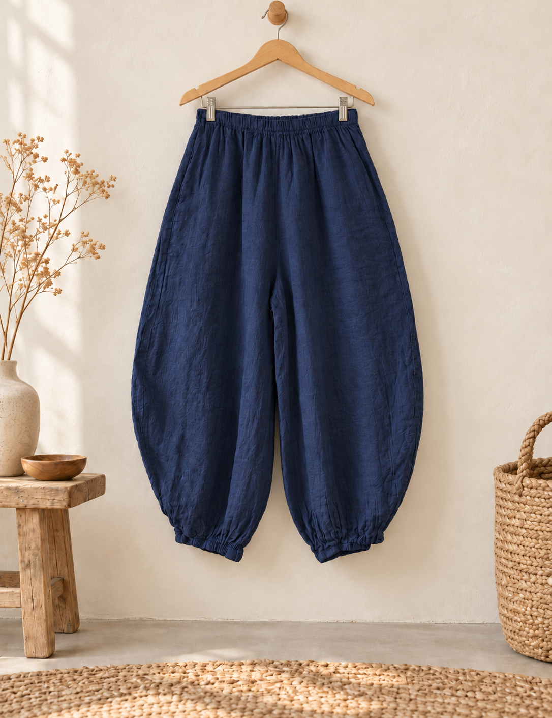 Pantalón balloon lino italiano