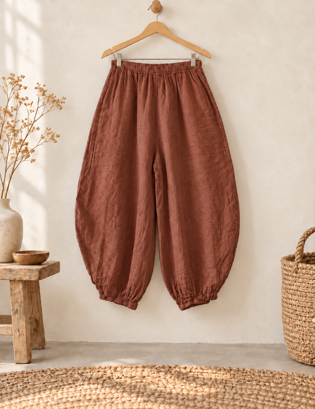 Pantalón balloon lino italiano