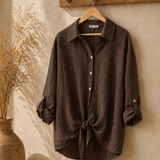 Blusa lino nudo italiana