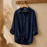 Blusa lino nudo italiana