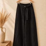 Pantalón cinturón lino italiano