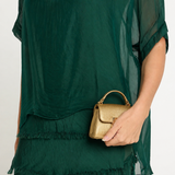 Vestido seda capas italiano