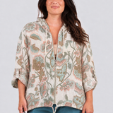 Chaqueta capucha estampada italiana
