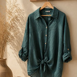 Blusa lino nudo italiana