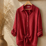 Blusa lino nudo italiana