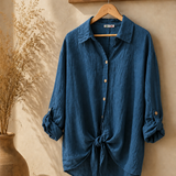 Blusa lino nudo italiana