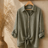 Blusa lino nudo italiana