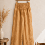 Pantalón lino ancho italiano
