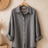 Blusa lino larga italiana
