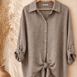 Blusa lino nudo italiana