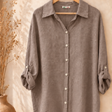 Blusa lino larga italiana