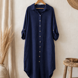 Vestido botones lino italiano