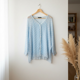 Blusa seda puntos italiana