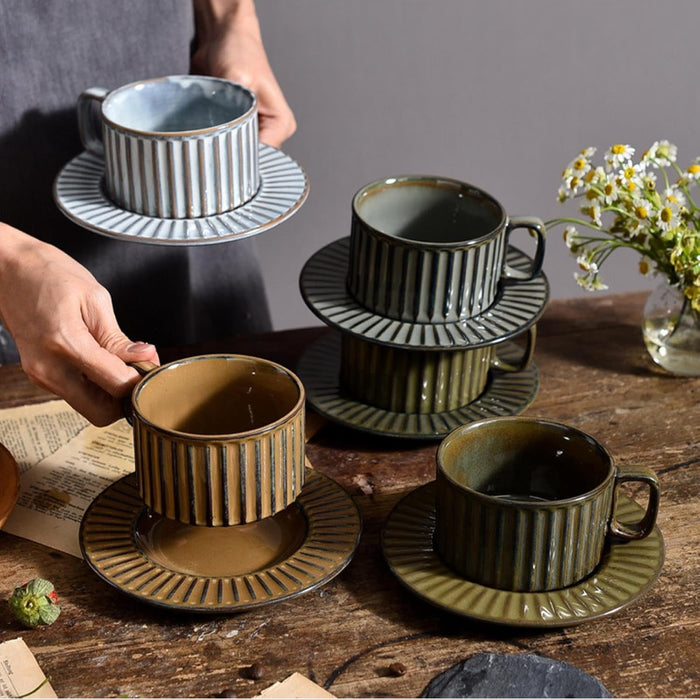 Set té cerámica relieve
