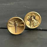 Tiradores insectos dorados