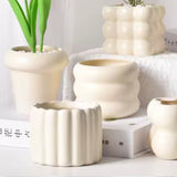 Maceteros cerámica beige