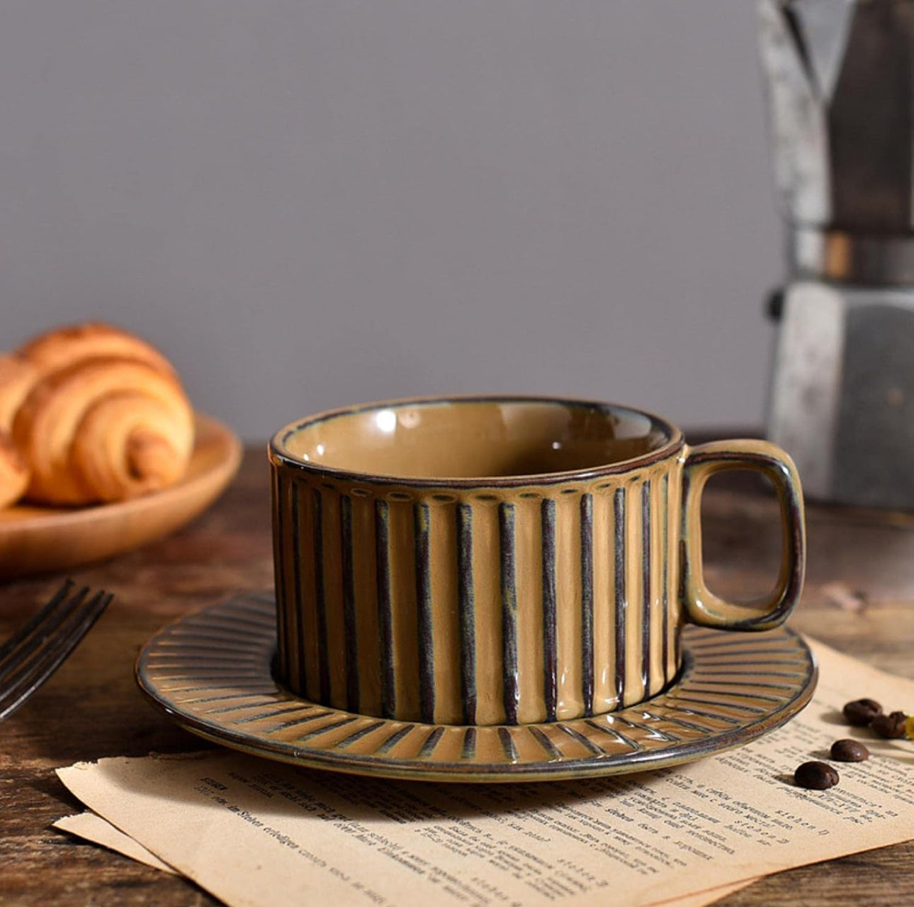 Set té cerámica relieve