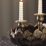 Candelabro loto metálico