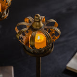 Candelabro corona dorado