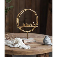 Adorno pajaritos aros dorado
